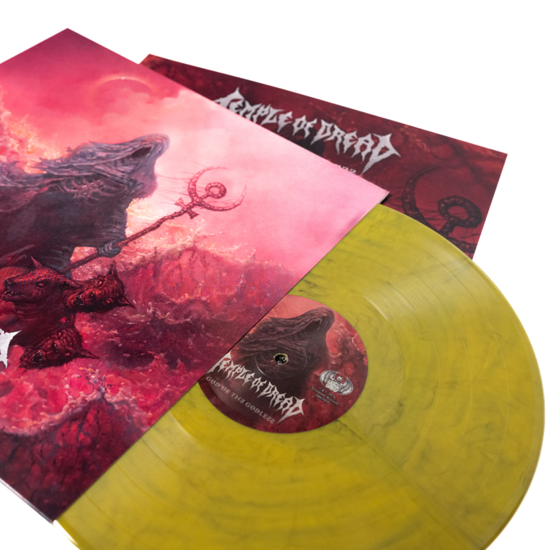 Temple Of Dread - God Of The Godless Vinyl LP  |  Clear/Yellow/Black Marble